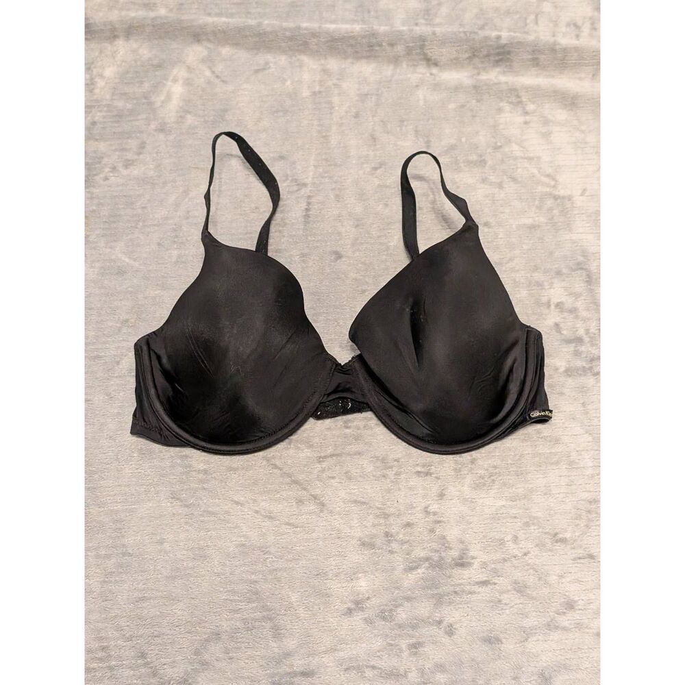 Calvin Klein F3167 Perfectly Fit T-Shirt Bra Lined Underwire Womens 34D Black